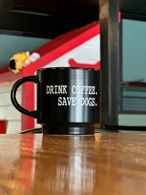 Drink Coffee Save Dogs 14oz Mug.