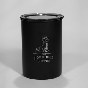 The Doghouse Coffee Airscape Storage Canister.