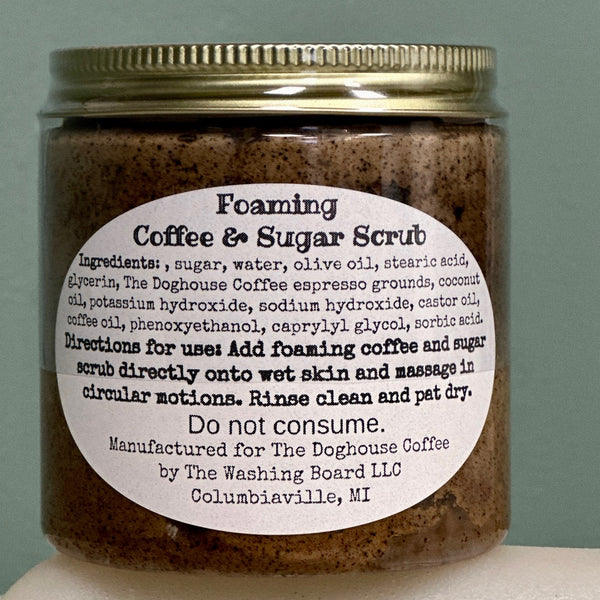 Foaming Coffee and Sugar Scrub