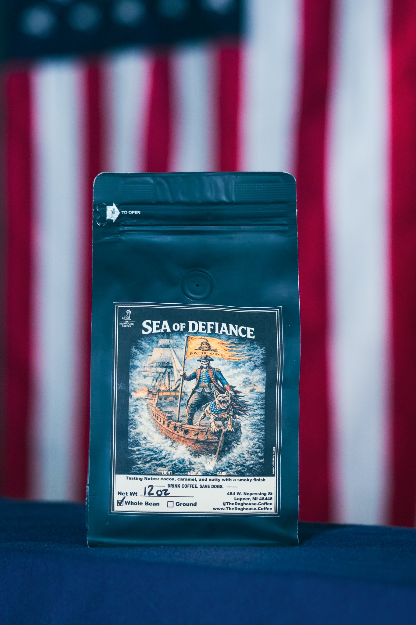 Sea of Defiance – Medium-Dark Roast - 12oz bag